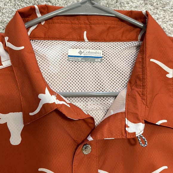 Men’s Columbia Button Down Shirt (University of Texas Longhorns) Size: M - Picture 2 of 3